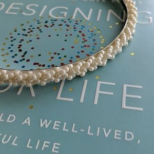 Skinny pearl white headband (J Crew)